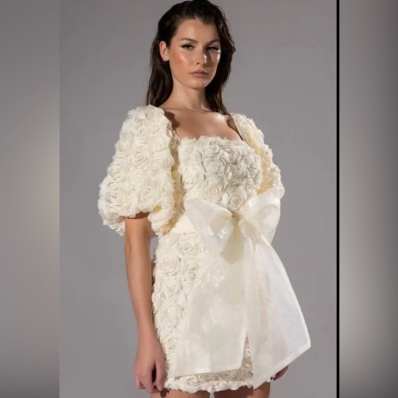 FLORAL APPLIQUÉ DRESS - Picture 3 of 7